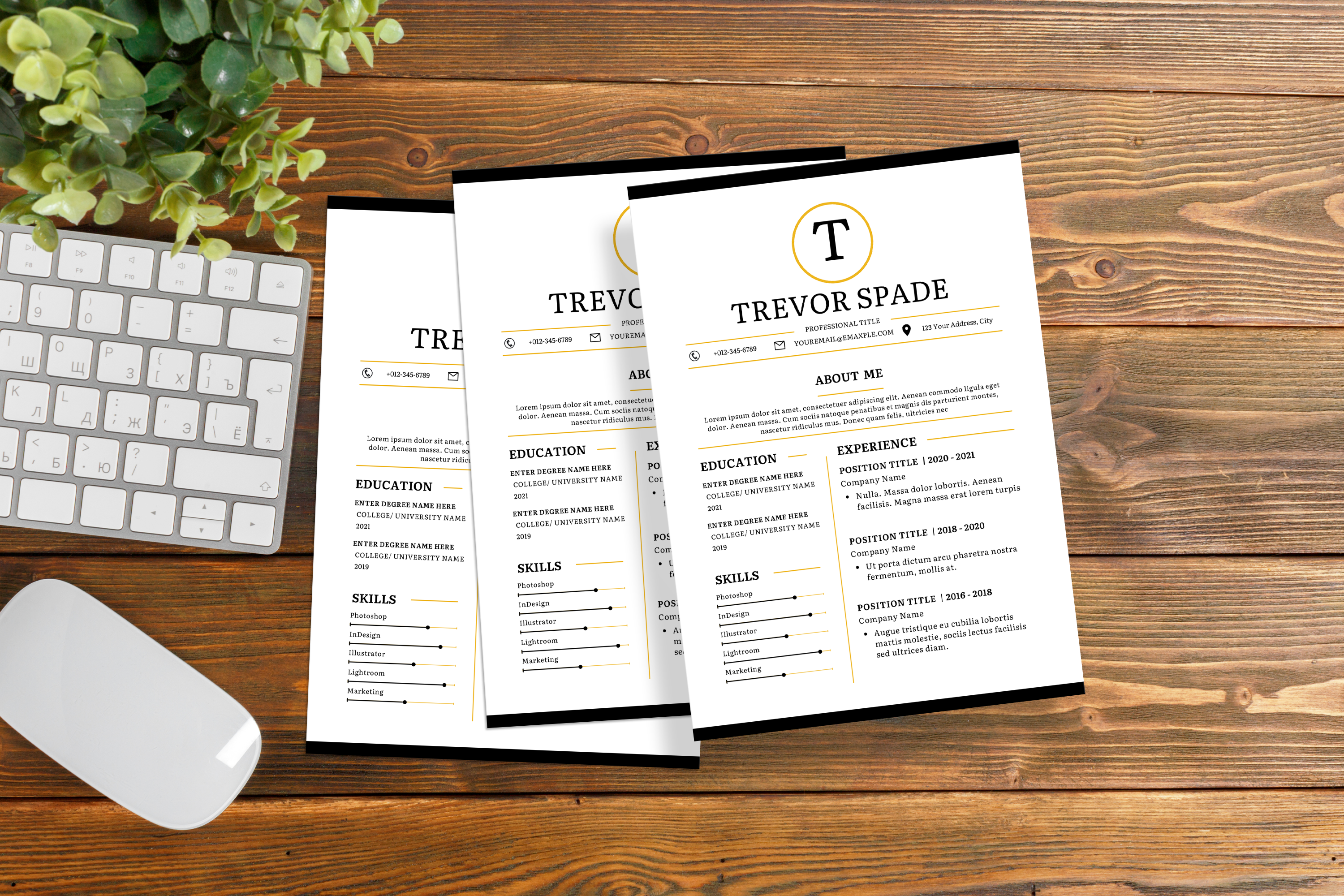 Clean Creative CV Resume Template for Word, Google Docs & Canva