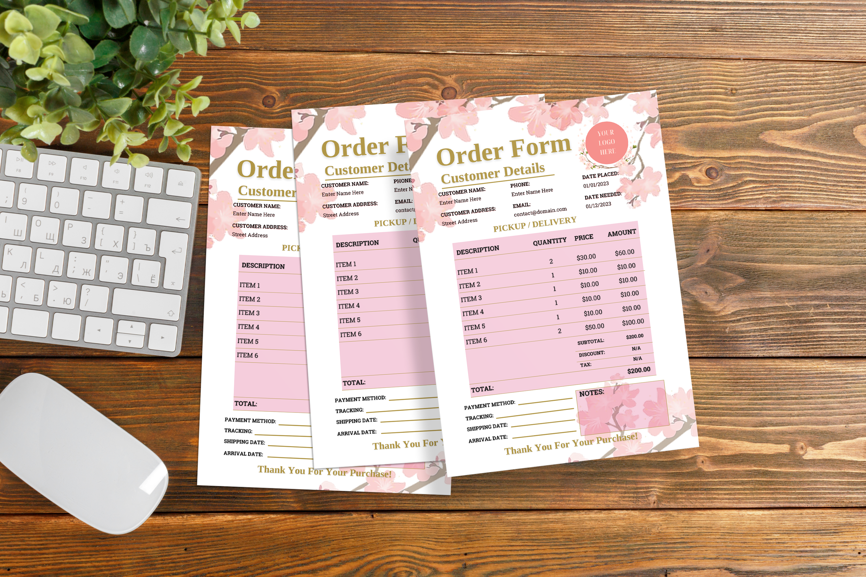 Floral Order Form Template