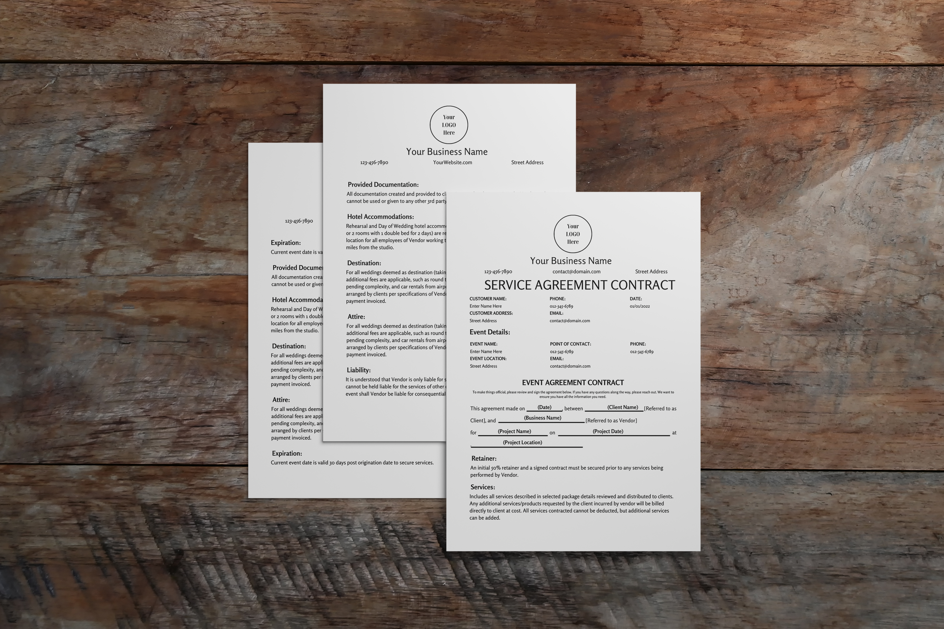 Minimal Service Contract Agreement Template
