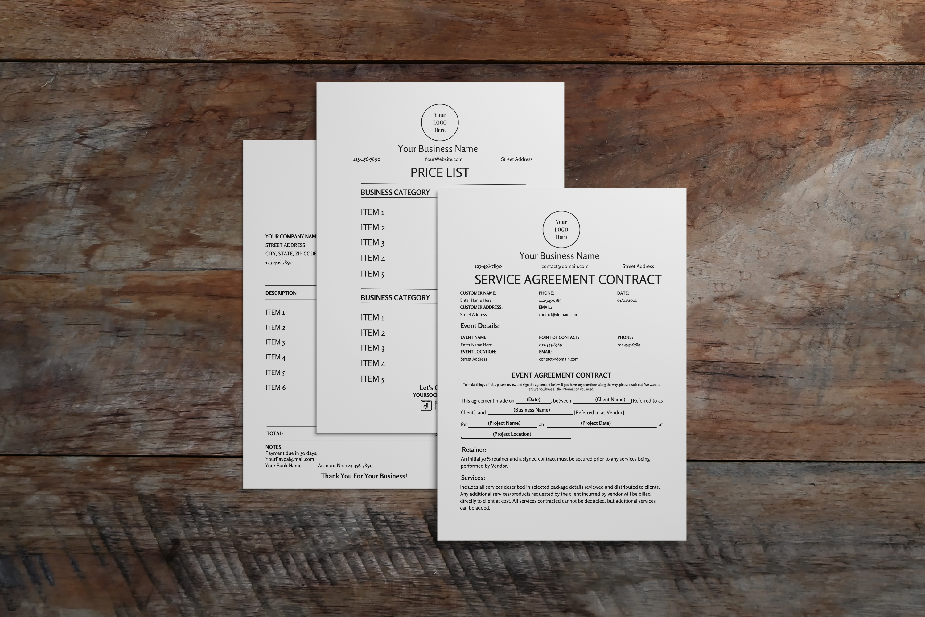 Minimal Professional Business Stationery Bundle