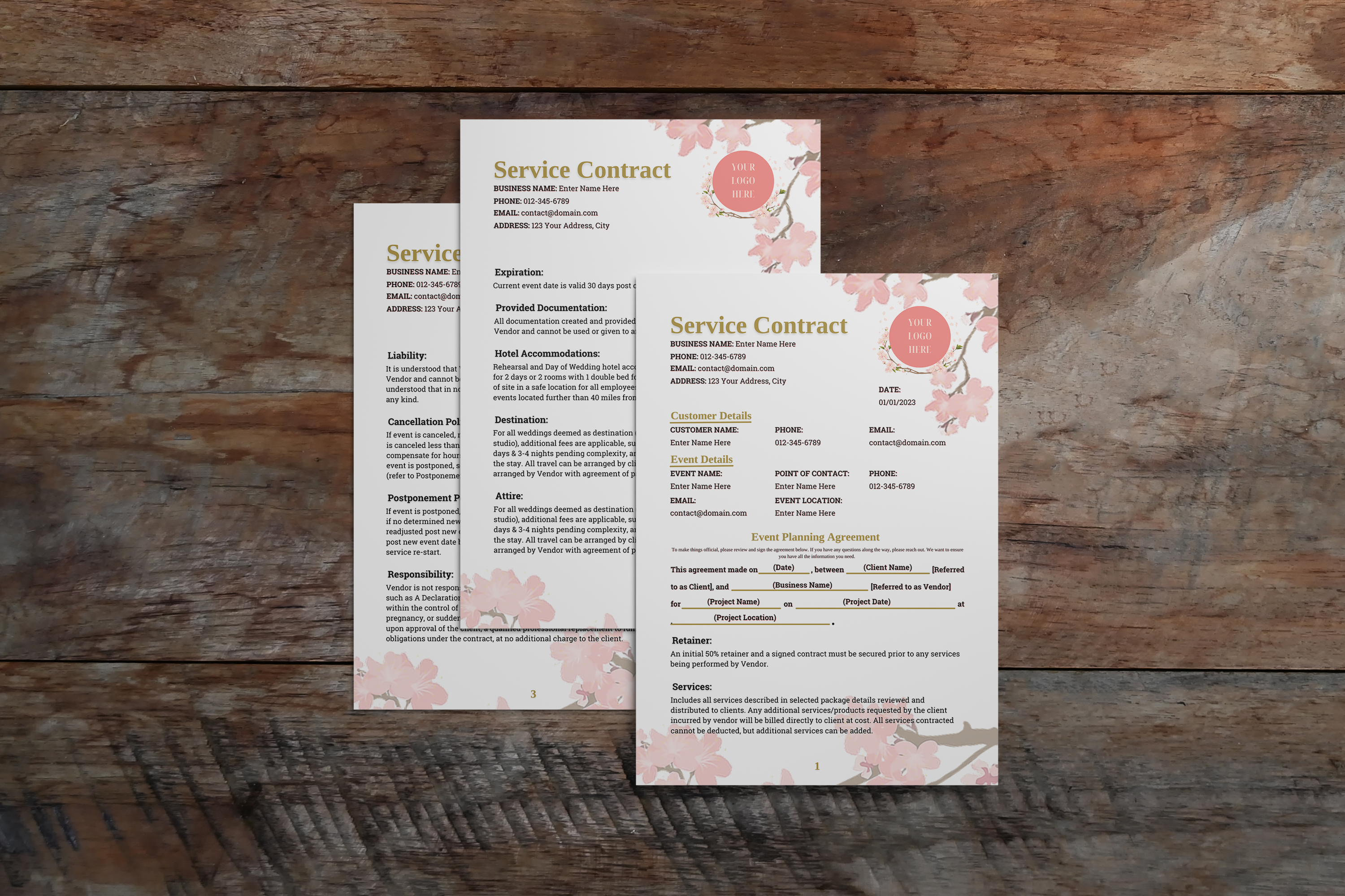 Floral Service Contract Template
