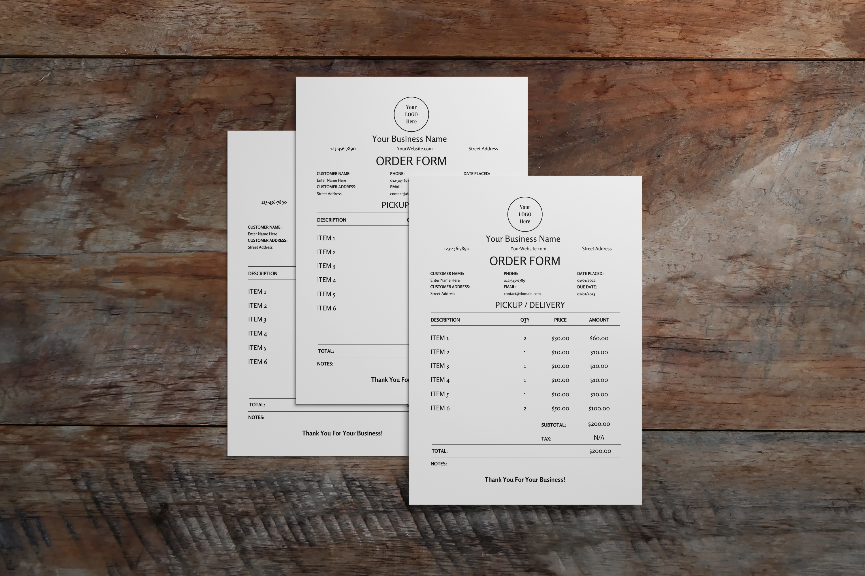 Editable Minimal Price List Template