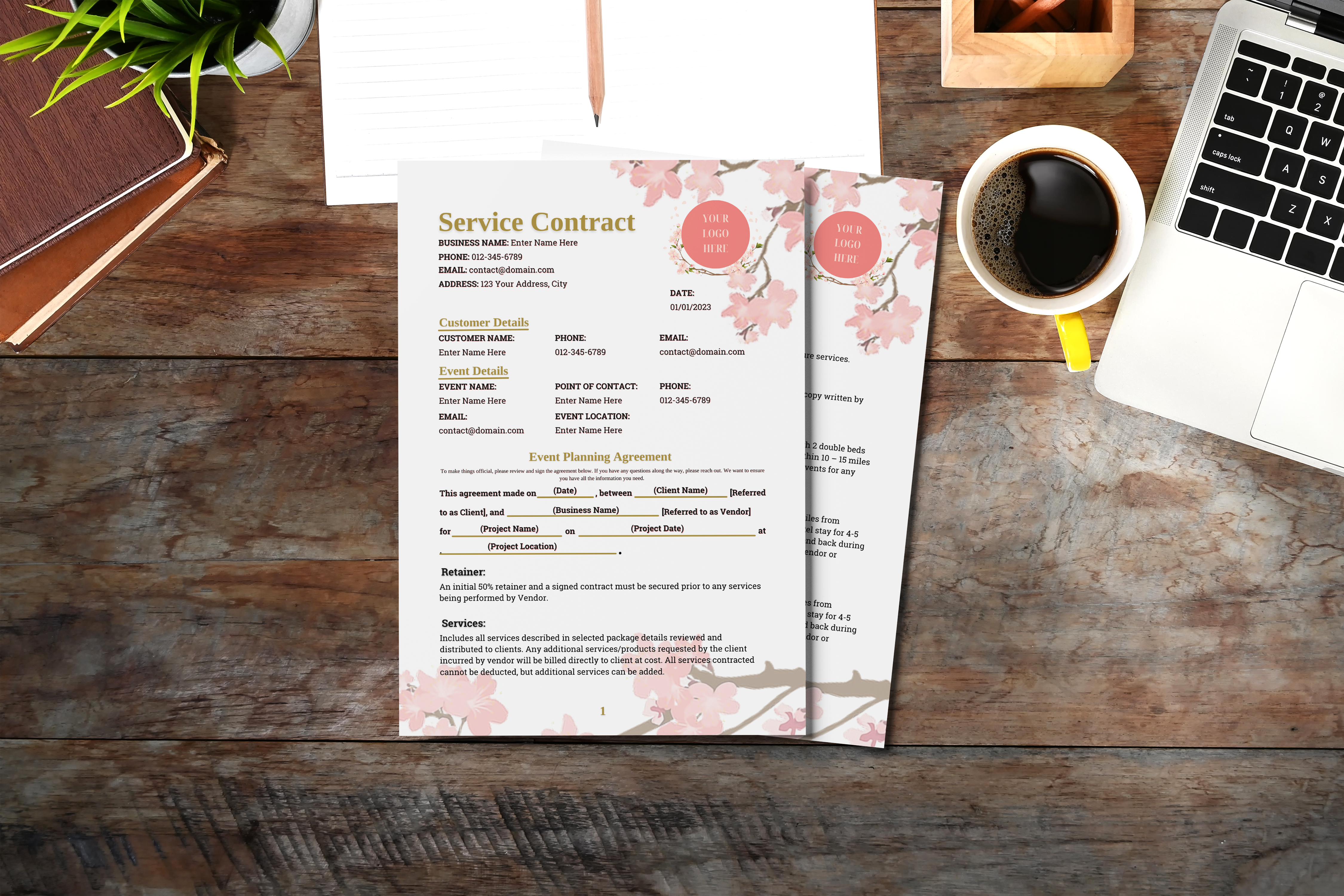 Floral Service Contract Template