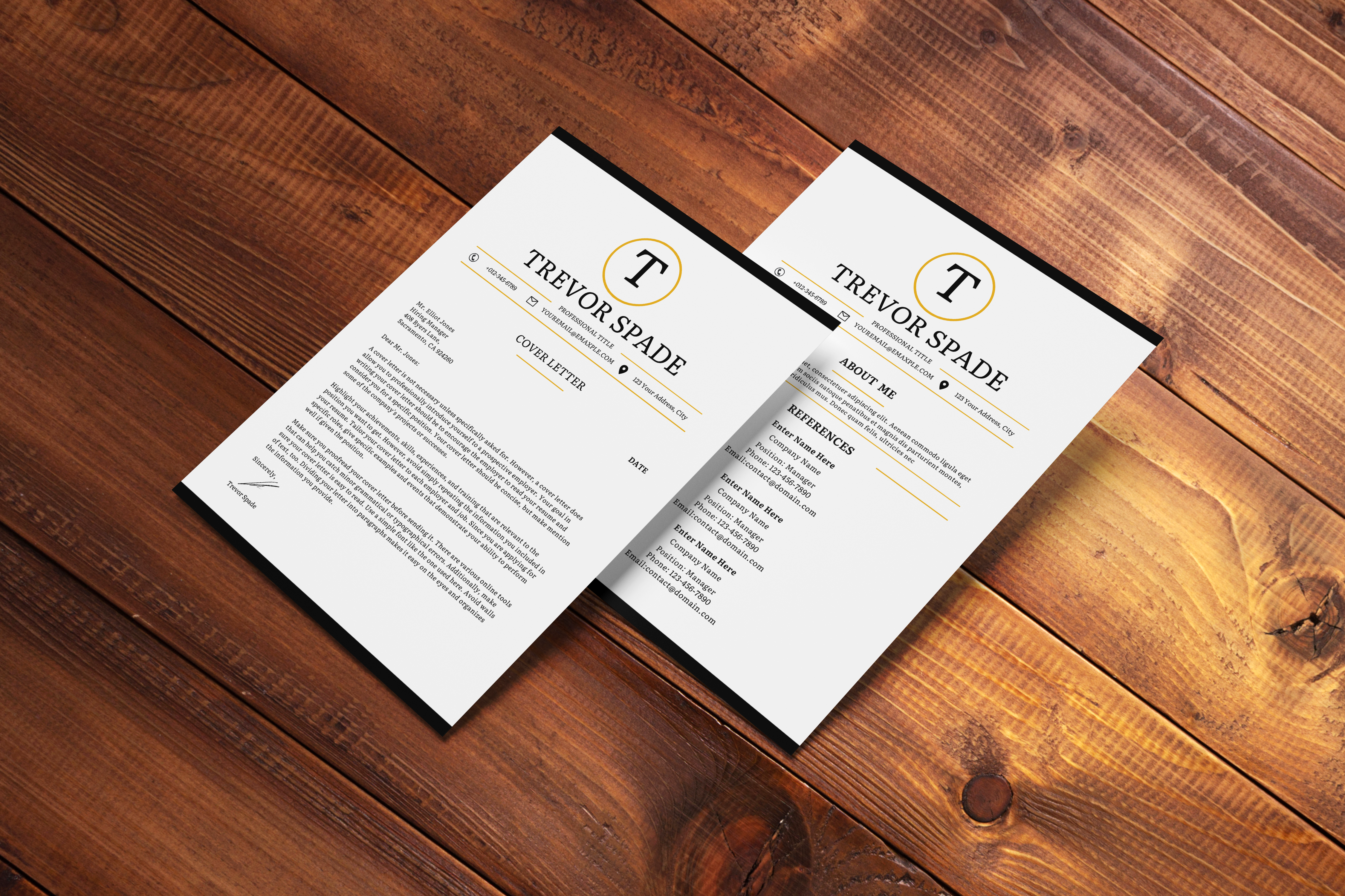Clean Creative CV Resume Template for Word, Google Docs & Canva