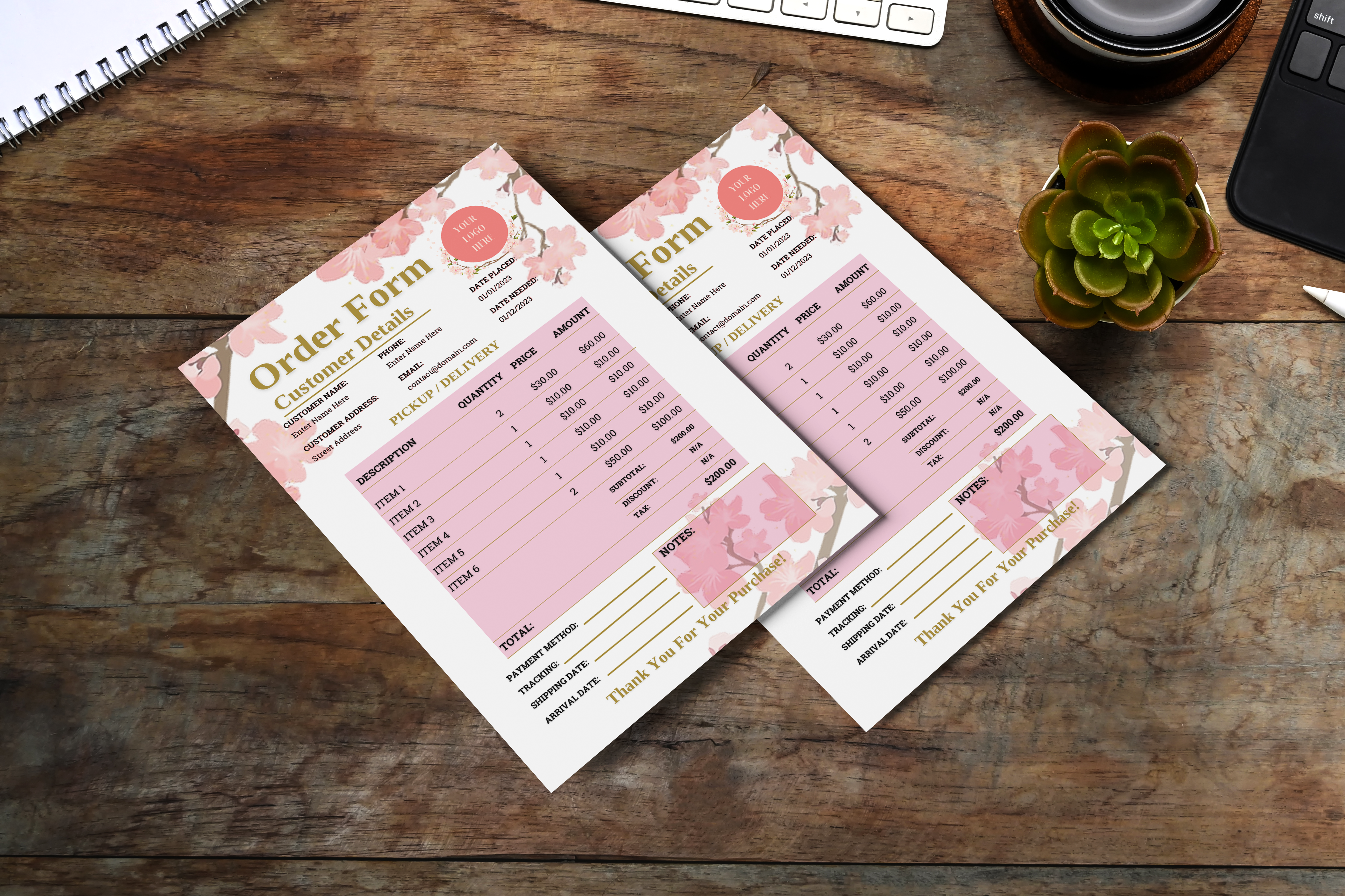 Floral Order Form Template