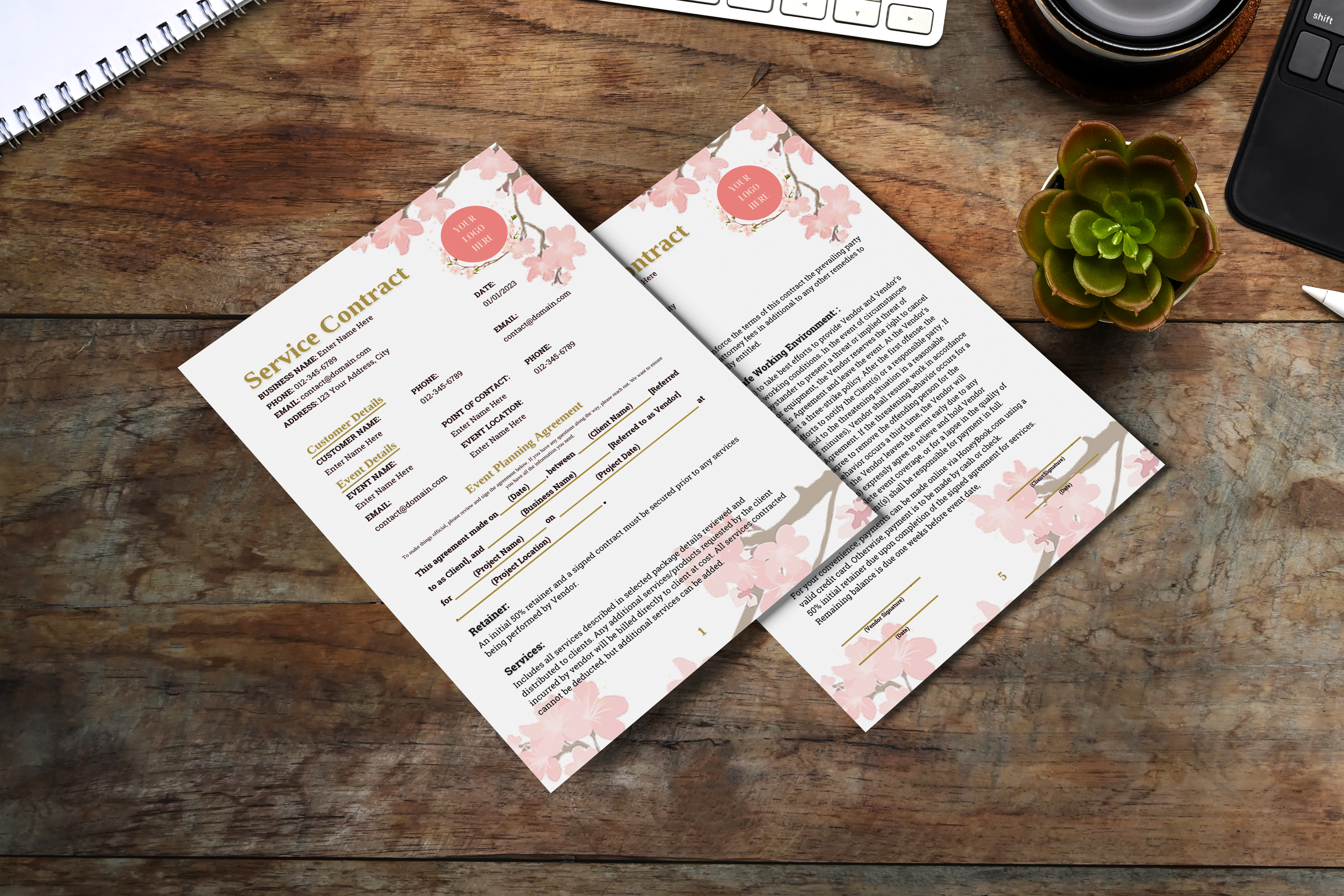 Floral Service Contract Template