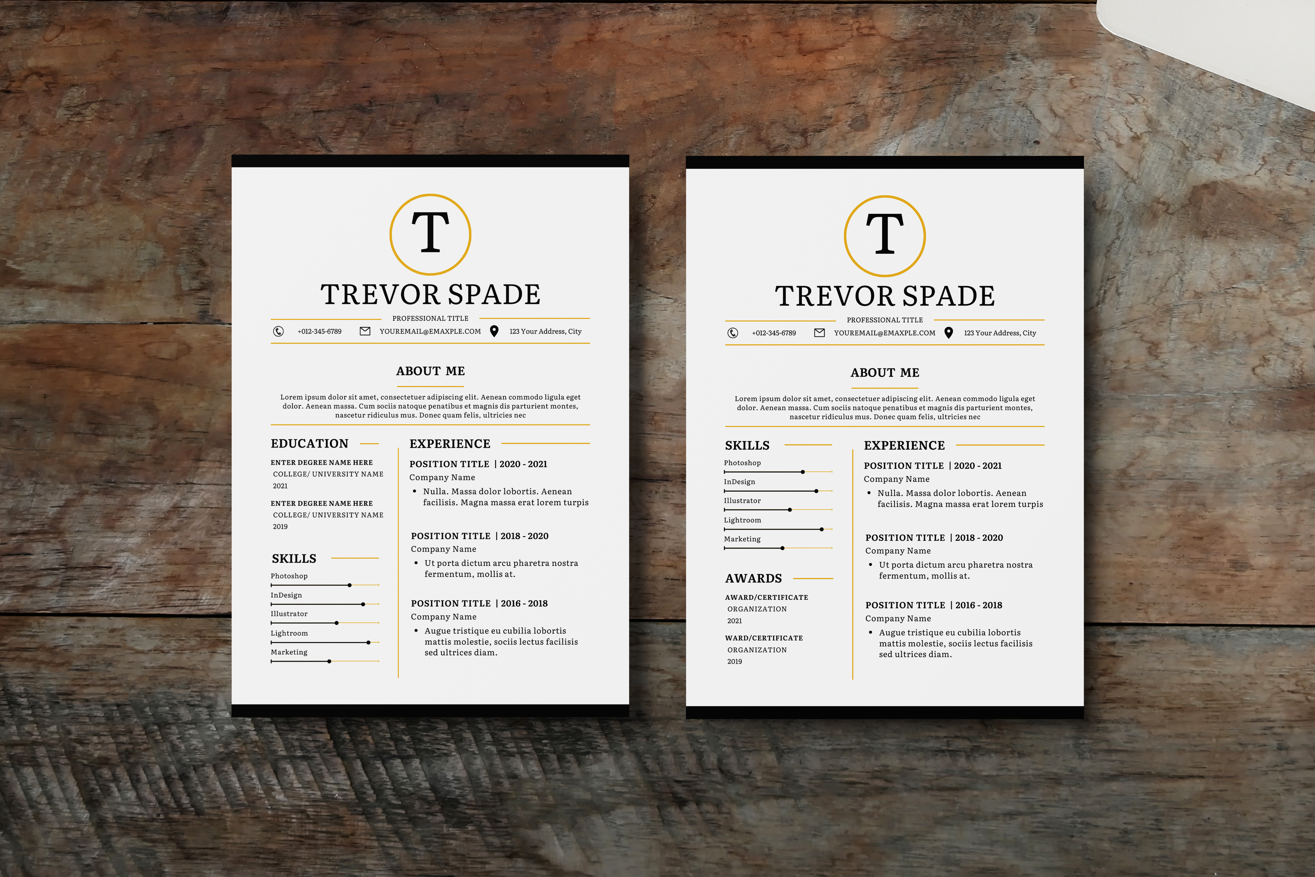 Clean Creative CV Resume Template for Word, Google Docs & Canva