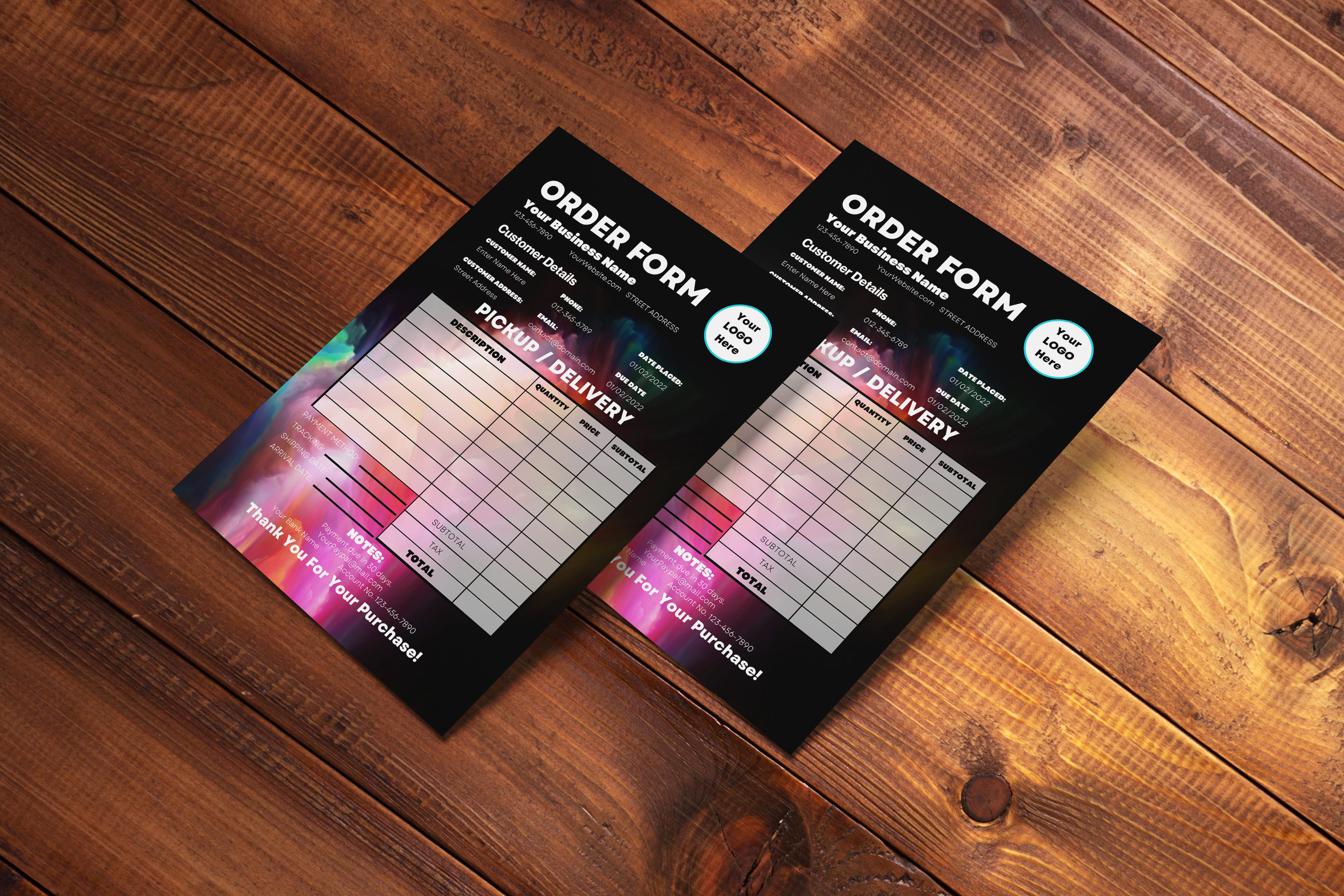 Editable Craft Order Form Template