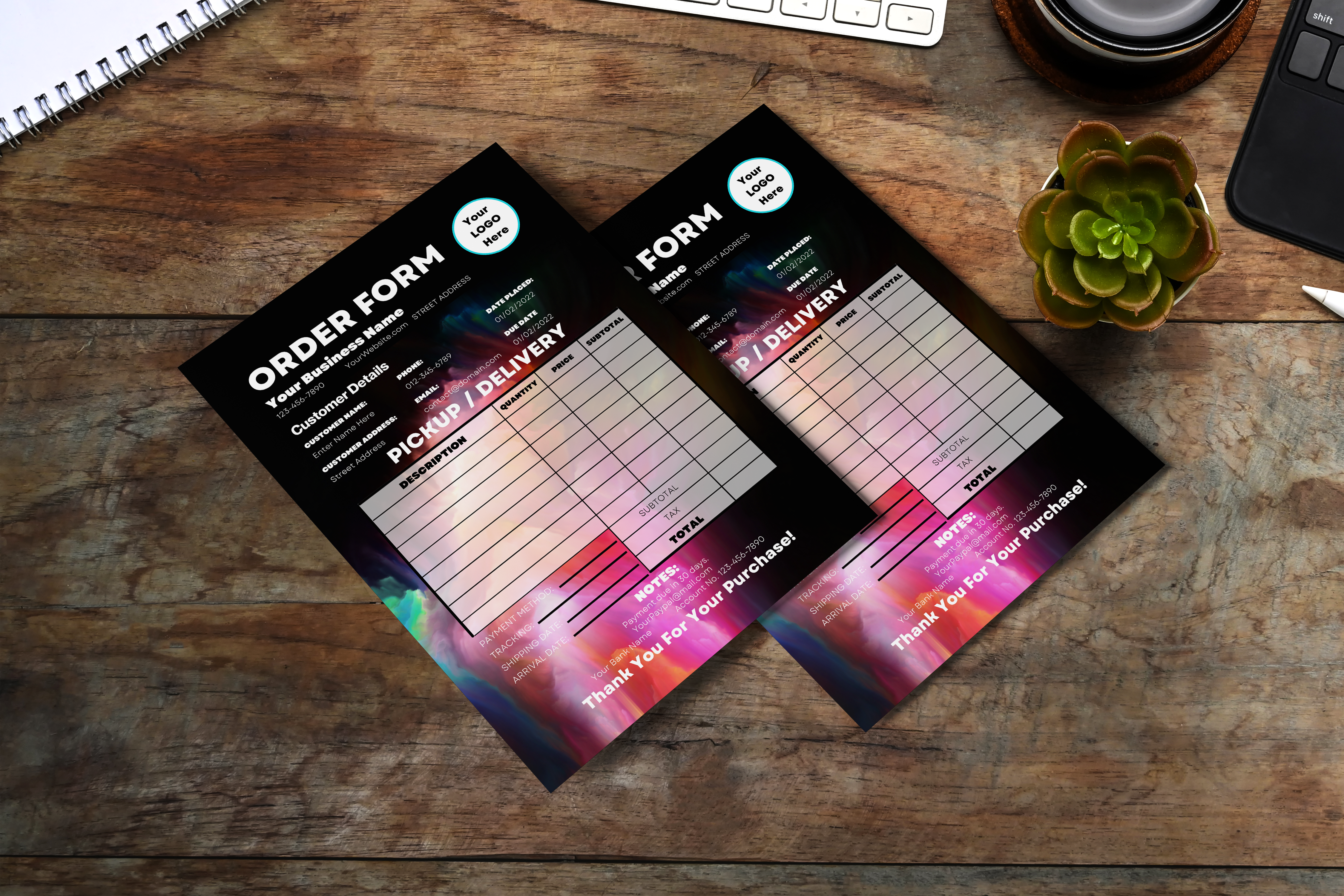 Editable Craft Order Form Template