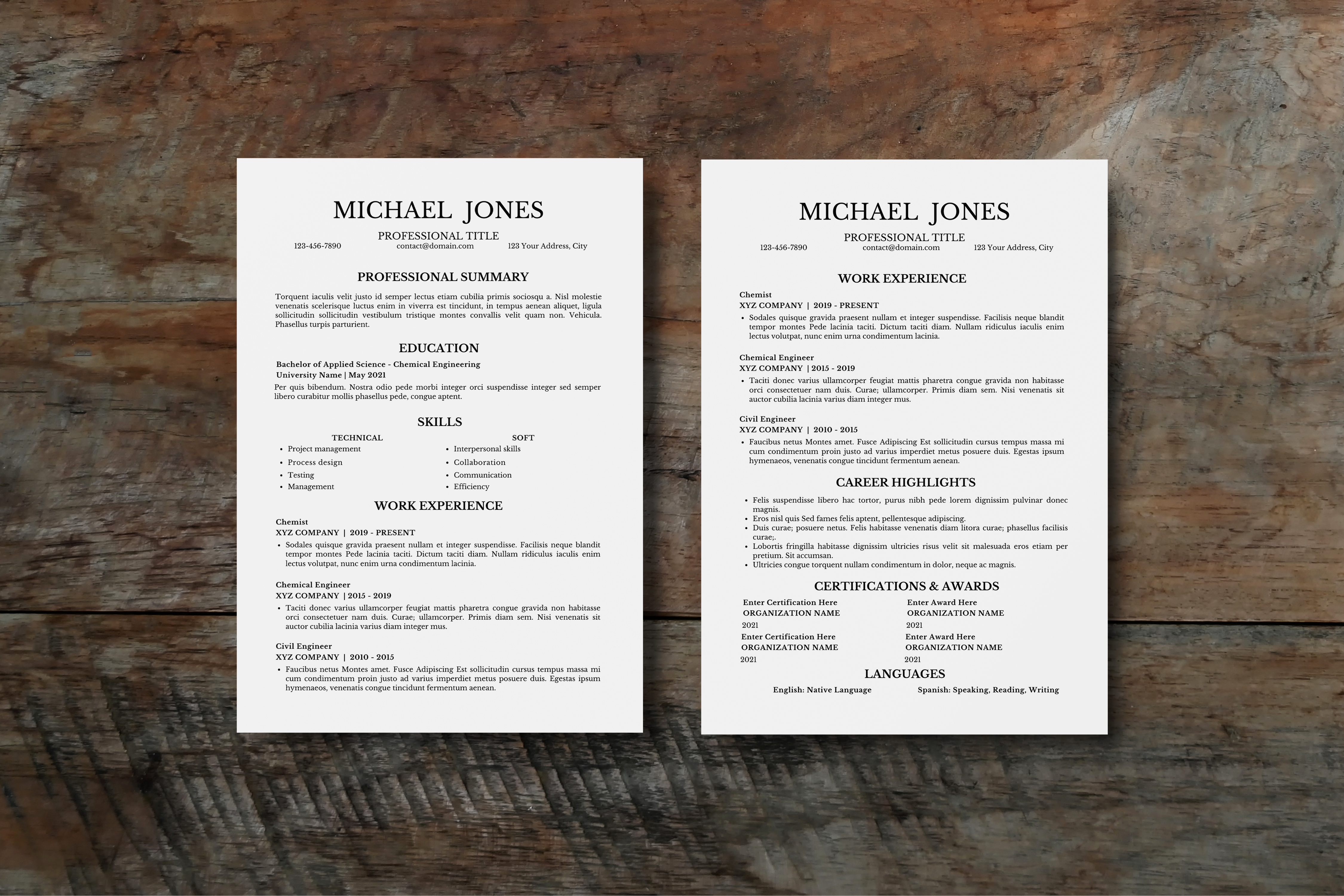 Minimal ATS Friendly Resume Template