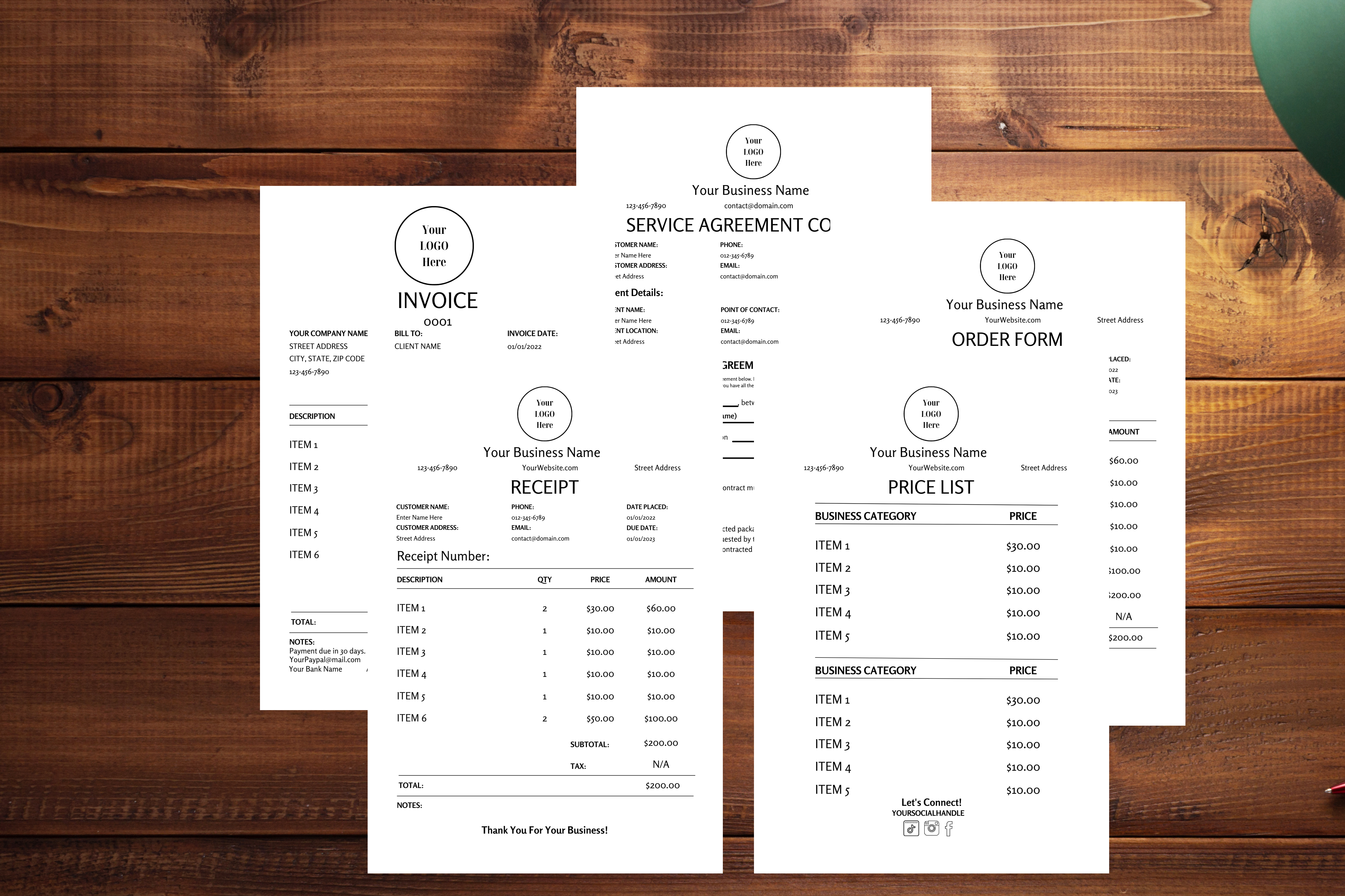 Minimal Professional Business Stationery Bundle