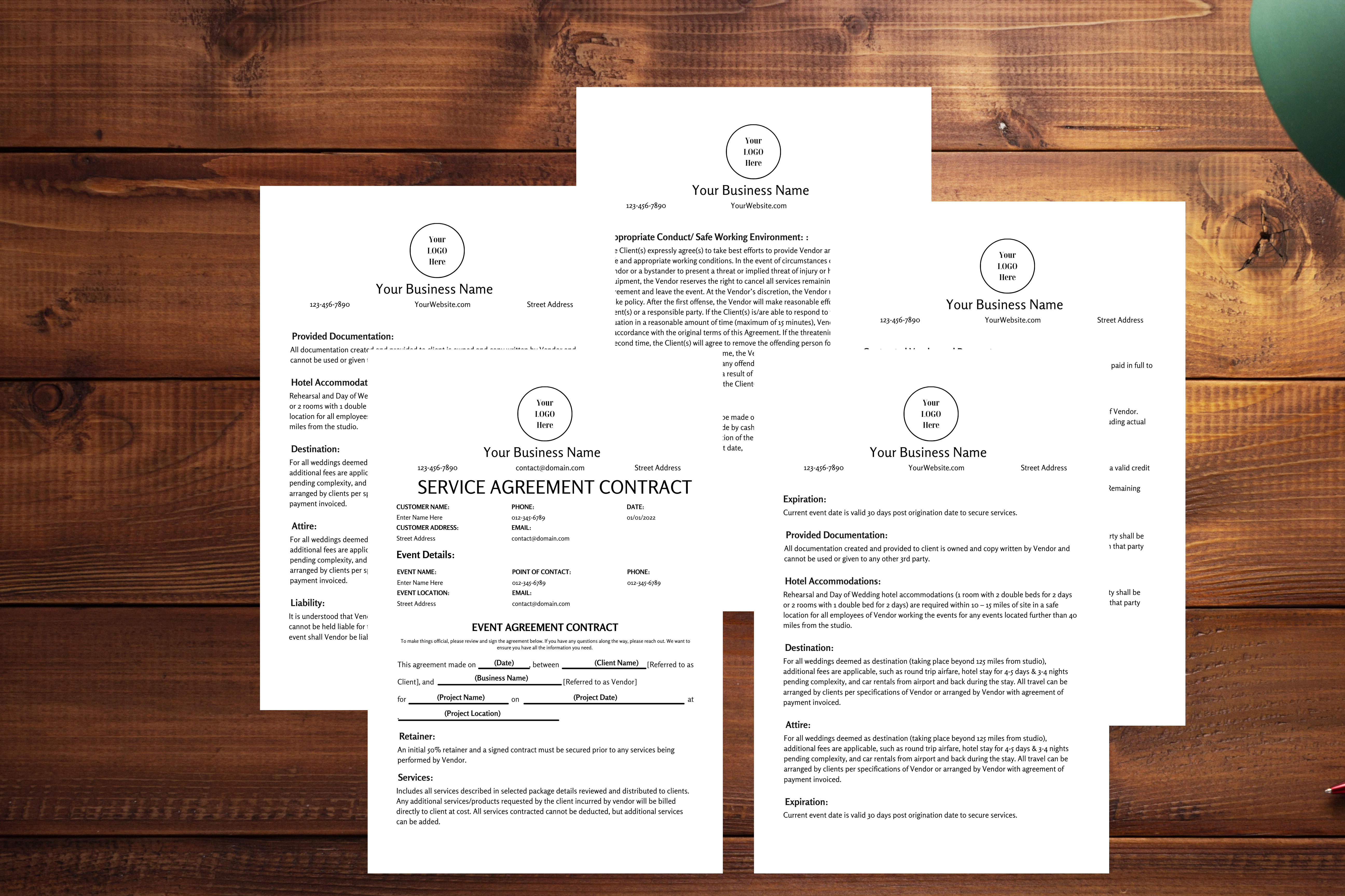 Minimal Service Contract Agreement Template