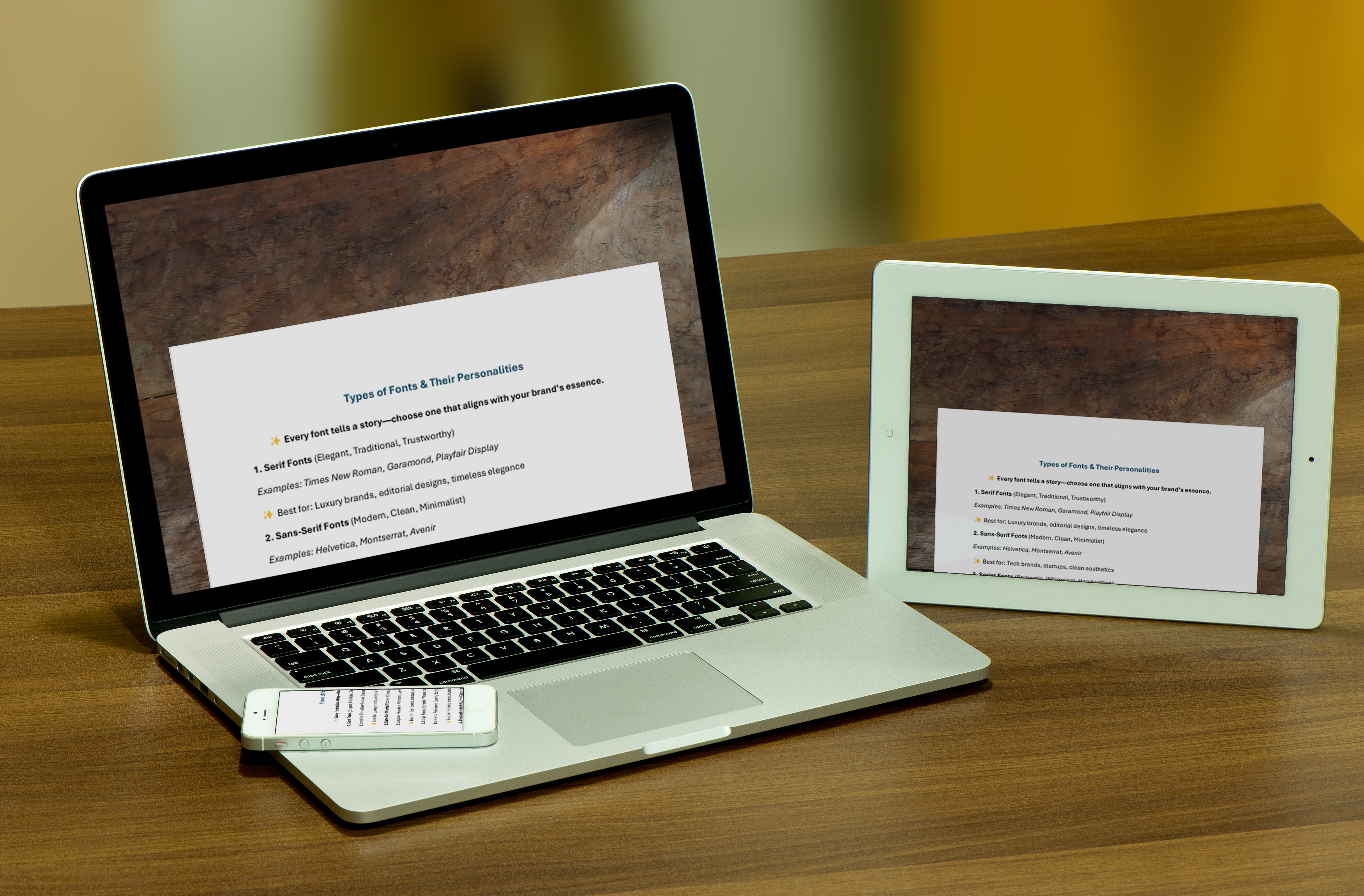 FREE Font Personality Cheat Sheet
