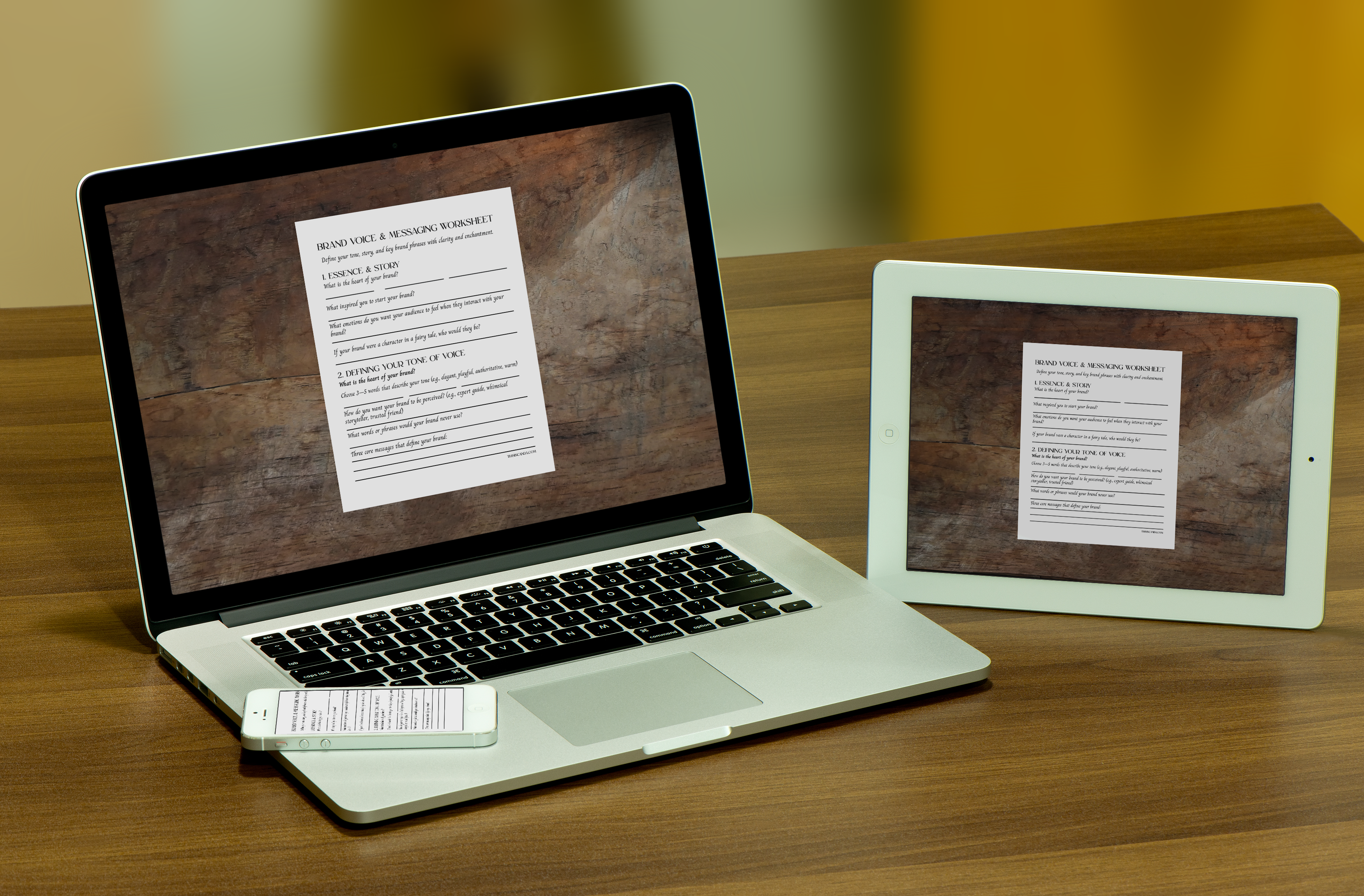 Magic Manifesto - Editable Brand Voice & Messaging Worksheet