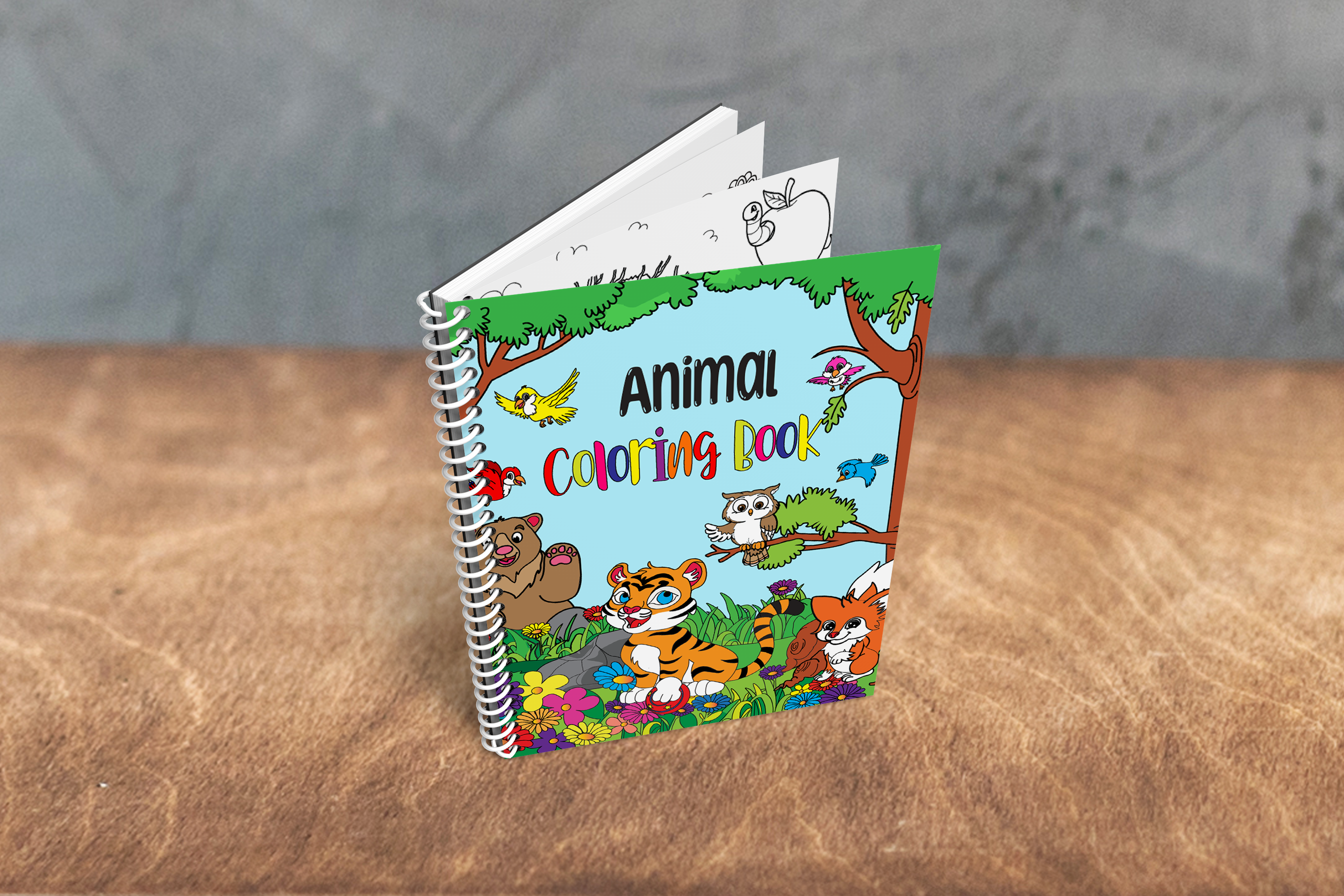 Wildlife Animal Personalized Printable Coloring Book for Adults