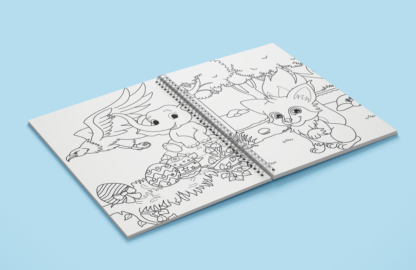 Printable Woodland Animals Adult Coloring Book, Wildlife Animal Coloring Pages for Adults, Digital Coloring Book, Woodland Baby Shower Game