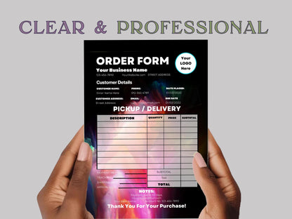 Editable Craft Order Form Template, Custom Purchase Order Form, Cake Order Form, Sales Tracker Form, Small Business Form, Business Invoice